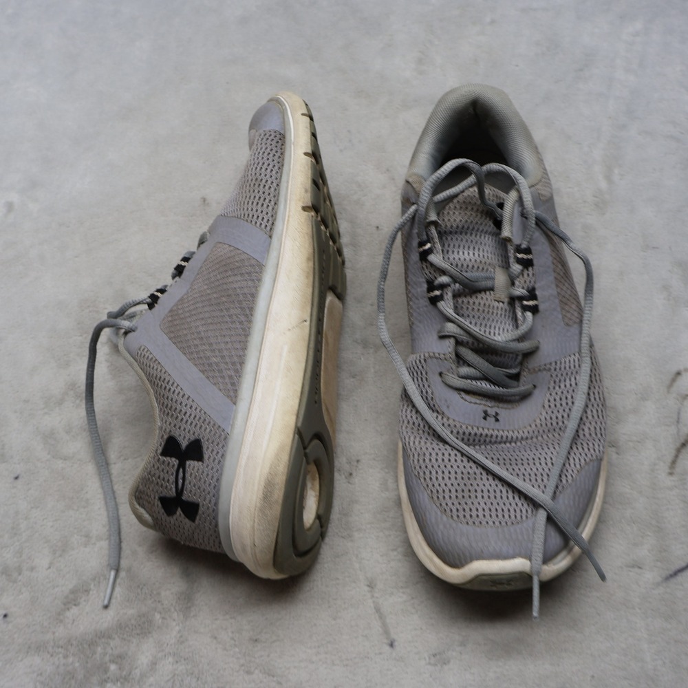 Under Armour Mens 12 Running Shoes Gray Mesh Fuse‎ FST Lightweight Athletic Jog